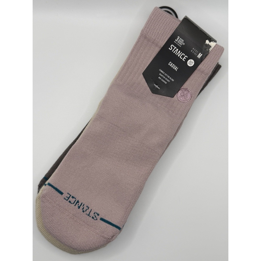 Stance Icon Quarter 3 Pack Socks Lilac Grey Medium W356C25WOM-LIA-LILAC-M